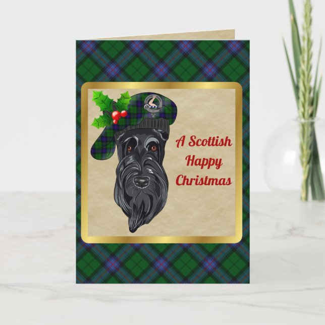 Armstrong Abzeichen & Tartan Personalisiert Xmas Karte (Vorderseite)