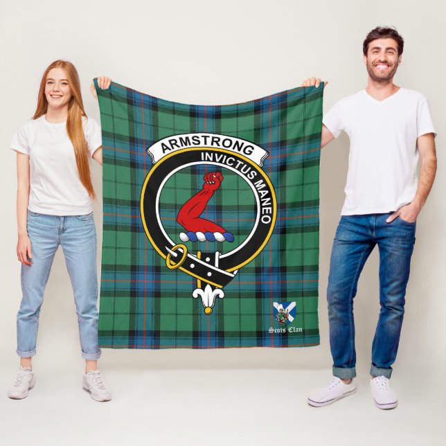 Armstrong Ancient Clan Abzeichen Tartan Kariert Fleecedecke (Beispiel)