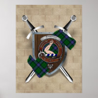 Armstrong Clan Abzeichen Crossed Schwerter Poster