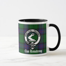 Armstrong Clan Wappen Abzeichen & Tartan Tasse