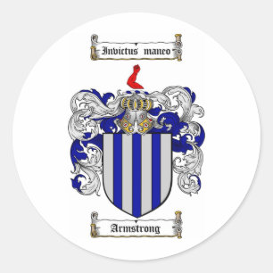 ARMSTRONG-FAMILIENWAPPEN - ARMSTRONG-WAPPEN RUNDER AUFKLEBER