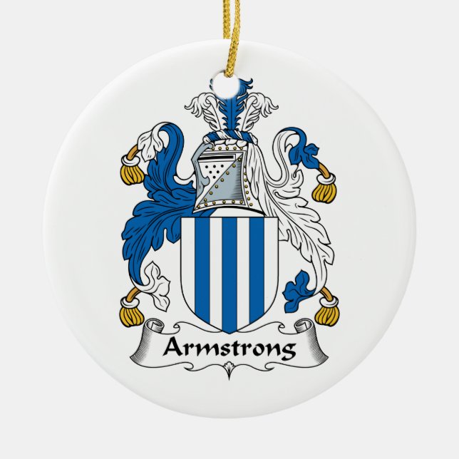 Armstrong-Familienwappen Keramik Ornament (Vorne)