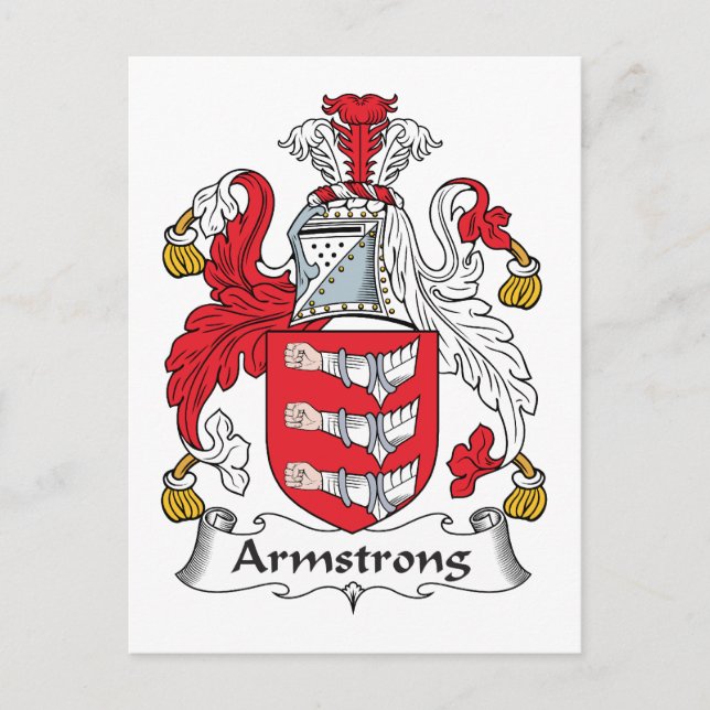 Armstrong Familienwappen Postkarte (Vorderseite)