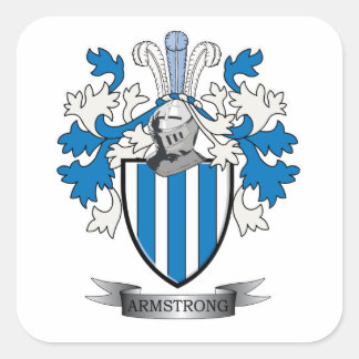 Armstrong-Familienwappen-Wappen Quadratischer Aufkleber