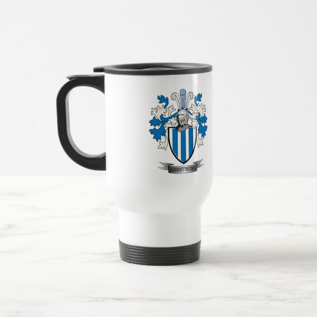 Armstrong-Familienwappen-Wappen Reisebecher (Links)