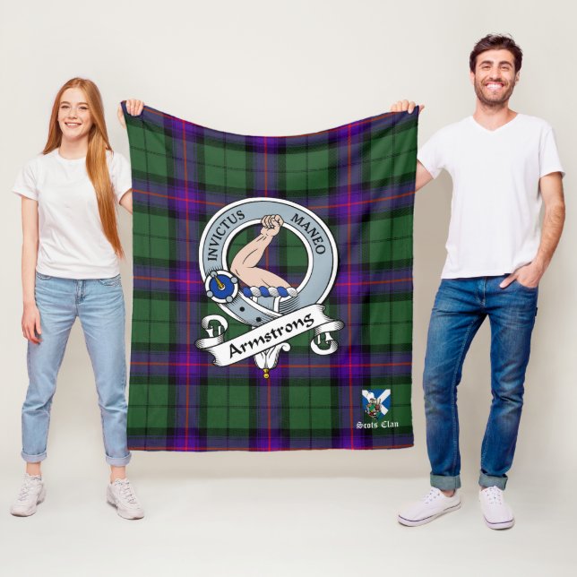 Armstrong Modern Clan Abzeichen Schotte Tartan Kar Fleecedecke (Beispiel)