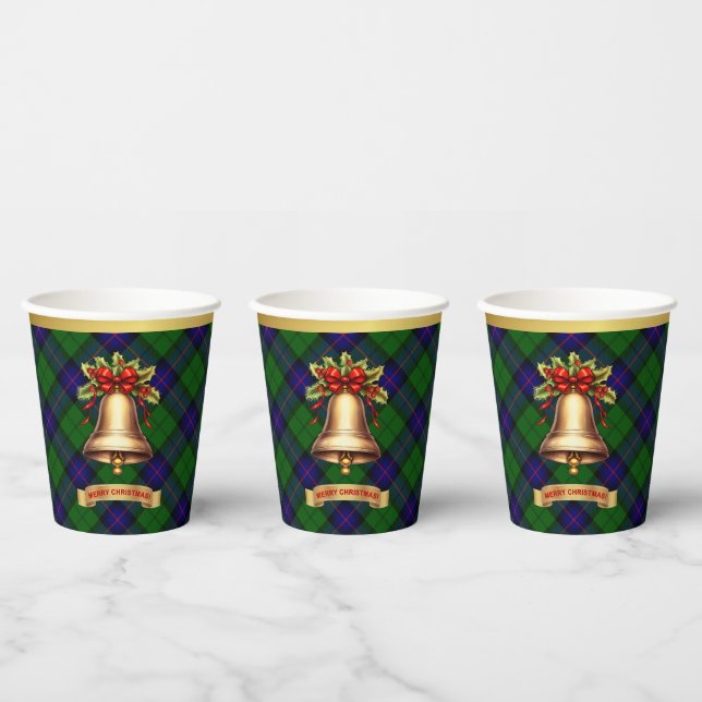 Armstrong Personalisiert Tartan Christmas Pappbecher (Multi)