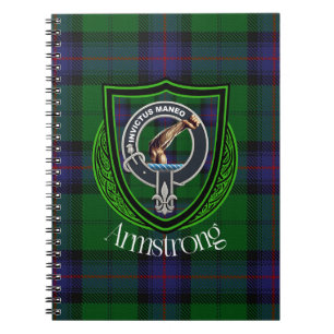 Armstrong Schottischer Clan Tartan und Wappen Notizblock