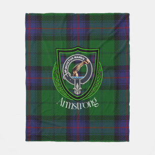 Armstrong-Schottischer-Clan-Tartan-Wappen Fleecedecke