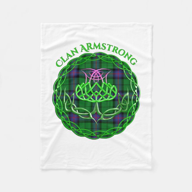 Armstrong Scottish Tartan Celtic Thistle Fleecedecke (Vorderseite)
