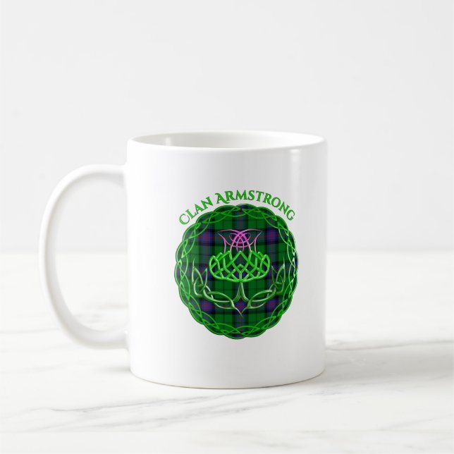 Armstrong Scottish Tartan Celtic Thistle Kaffeetasse (Links)