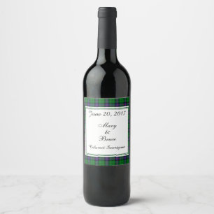 Armstrong Scottish Wedding Wine Label Weinetikett