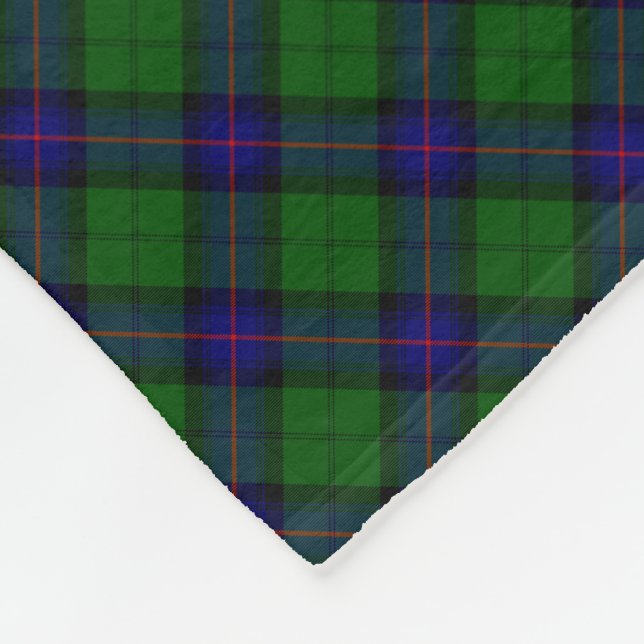 Armstrong Tartan blau und grün kariert Fleecedecke (Ecke)
