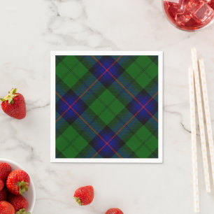 Armstrong Tartan blau und grün kariert Serviette