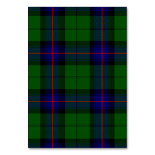 Armstrong Tartan blau und grün kariert Tischnummer