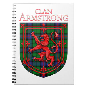 Armstrong Tartan Scottish Kariert Lion Rampant Notizblock