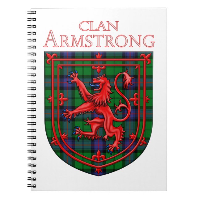 Armstrong Tartan Scottish Kariert Lion Rampant Notizblock (Vorderseite)
