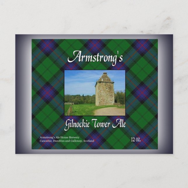 Armstrongs Gilnockie Tower Ale Postkarte (Vorderseite)