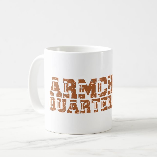 ArmStuhlQuarterback Football Typografie Kaffeetasse (Vorderseite Links)