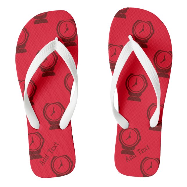 Armüberwachungsbild mit Hinzufügen von Text-Drucks Flip Flops (Fußbett)