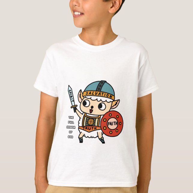 Armure mignonne de moutons de T-shirt de Dieu pour (Devant)