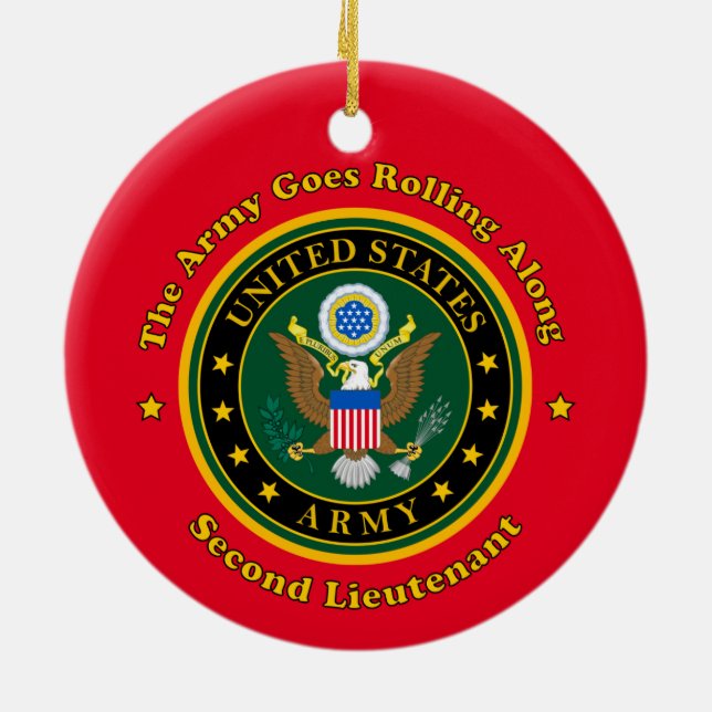 Army 2. Lieutenant Christmas Ornament (Hinten)
