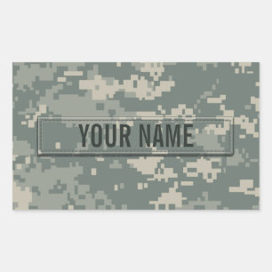 Army ACU Camouflage individuell anpassbar Rechteckiger Aufkleber
