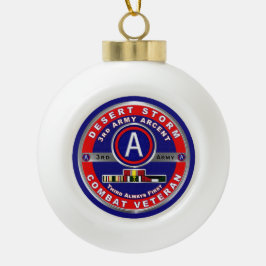 Army ARCENT Desert Storm Veteran Keramik Kugel-Ornament