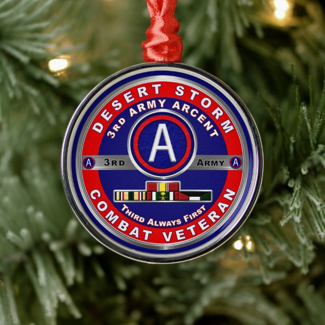 Army ARCENT Desert Storm Veteran Ornament Aus Metall (Baum)
