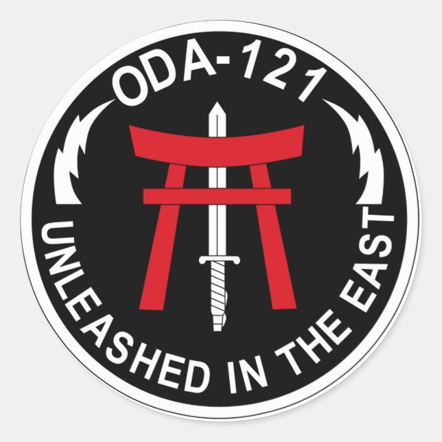 ARMY B CO 1. BATTALION 1. SONDERKRÄFTE ODA-121 RUNDER AUFKLEBER (Vorderseite)
