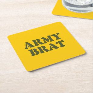 ARMY BRAT RECHTECKIGER PAPPUNTERSETZER