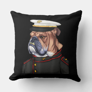 Army Bulldog Militärische bewaffnete Hunde Vater M Kissen