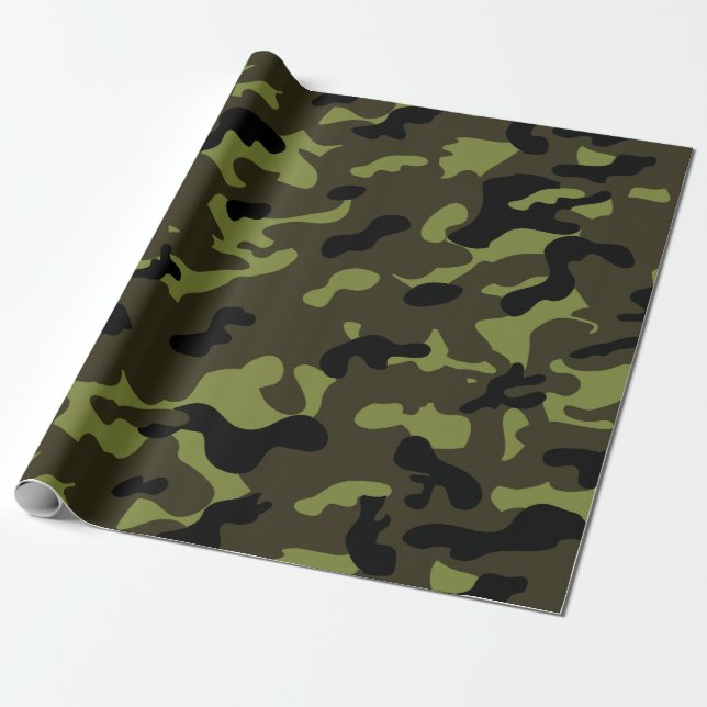 Army Camouflage Pattern Geschenkpapier (Ungerollt)