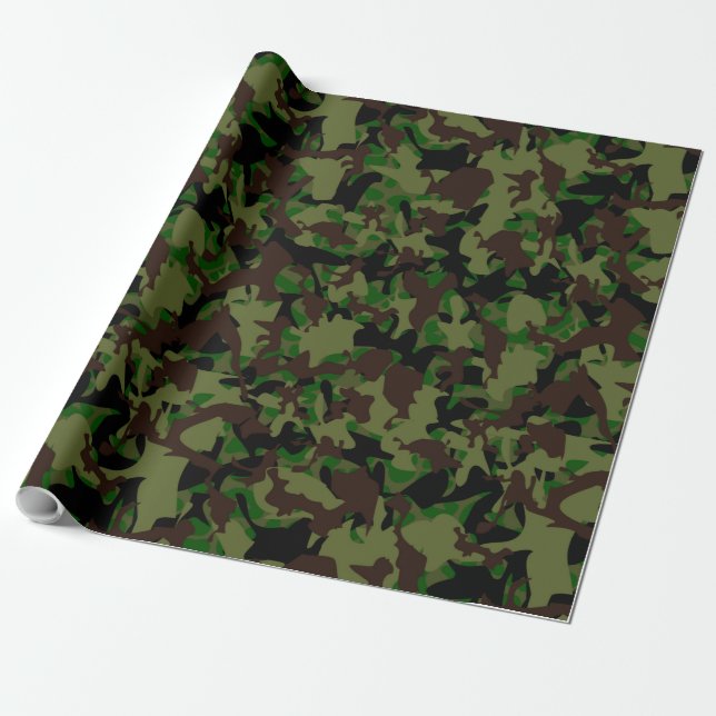 Army Camouflage Pattern Geschenkpapier (Ungerollt)