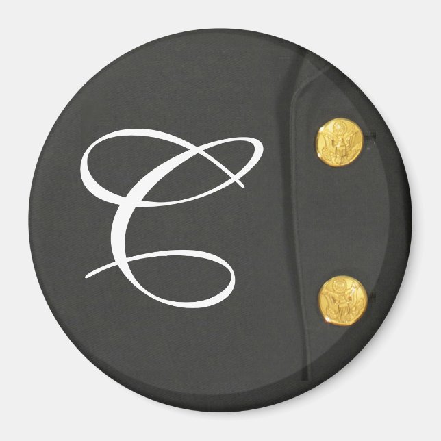 ARMY Class A Uniform Dress Monogram Initial Magnet (Vorne)