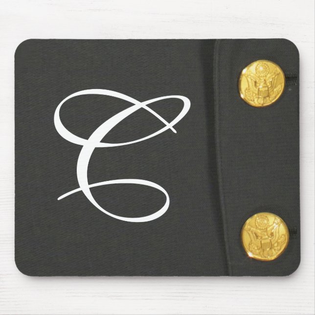 ARMY Class A Uniform Monogram Initial Mouse Pad Mousepad (Vorne)