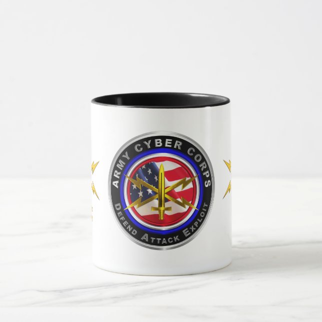 Army Cyber Corps Veteran Tasse (Zentrum)