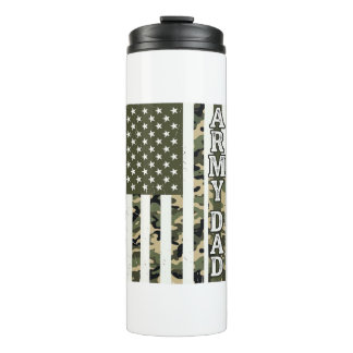 Army Dad Camo Amerikanische Flagge Vintage-Shirt D Thermosbecher