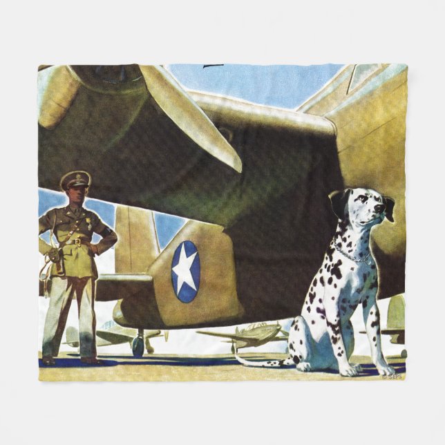 Army Dog Fleecedecke (Vorderseite (Horizontal))