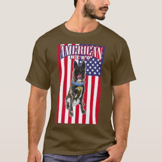 Army Dog Paw Golden Medal Brave Police Hund T-Shirt