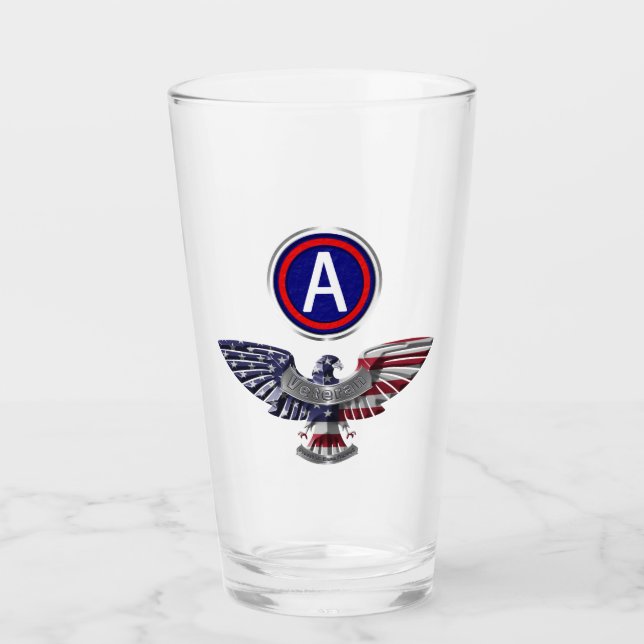 Army Eagle mit Patch Glass Tumbler (Vorderseite)