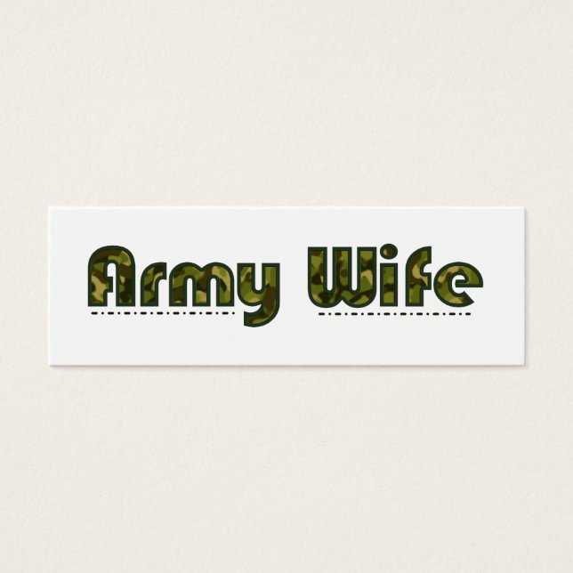 Army Ehefrau Tarnkappenspiel Lesezeichen (Vorderseite)