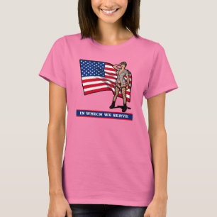 ARMY GIRL MIT FLAG T-Shirt