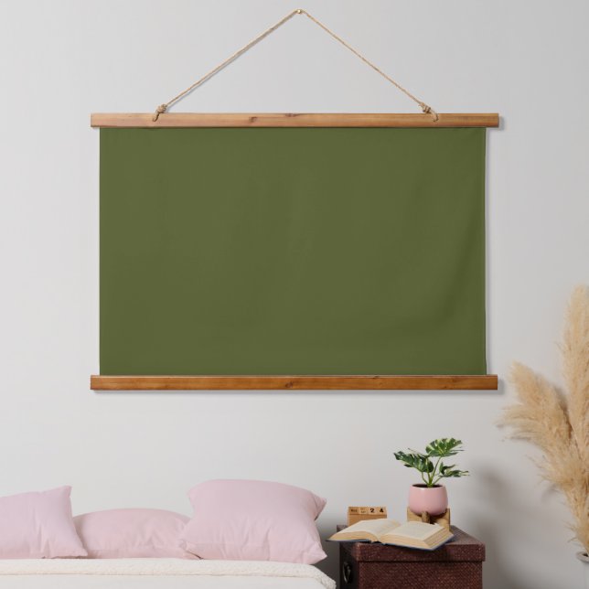 Army Green 36"x26" Horizontal Wandteppich Mit Holzrahmen (Schlafzimmer)