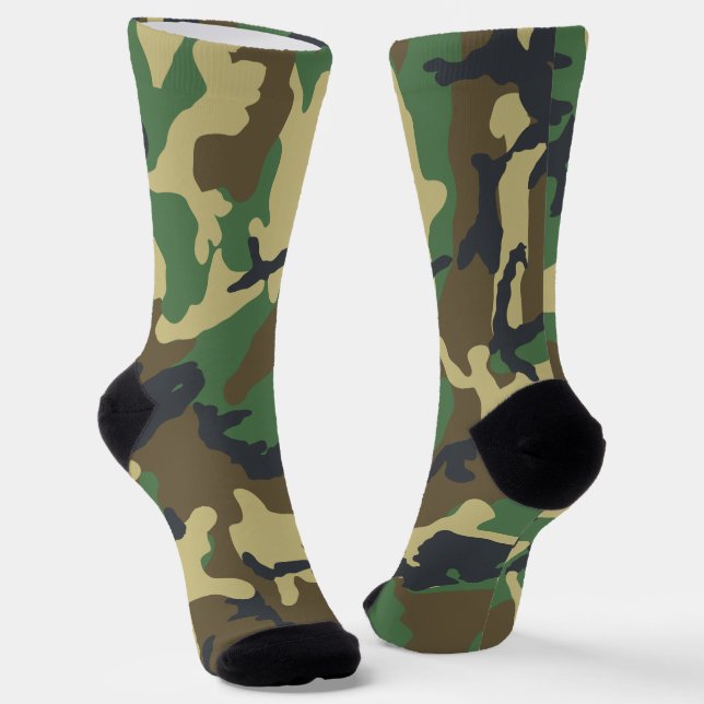 Army Green Camouflage Camouflage Printjagd Socken (Gewinkelt)