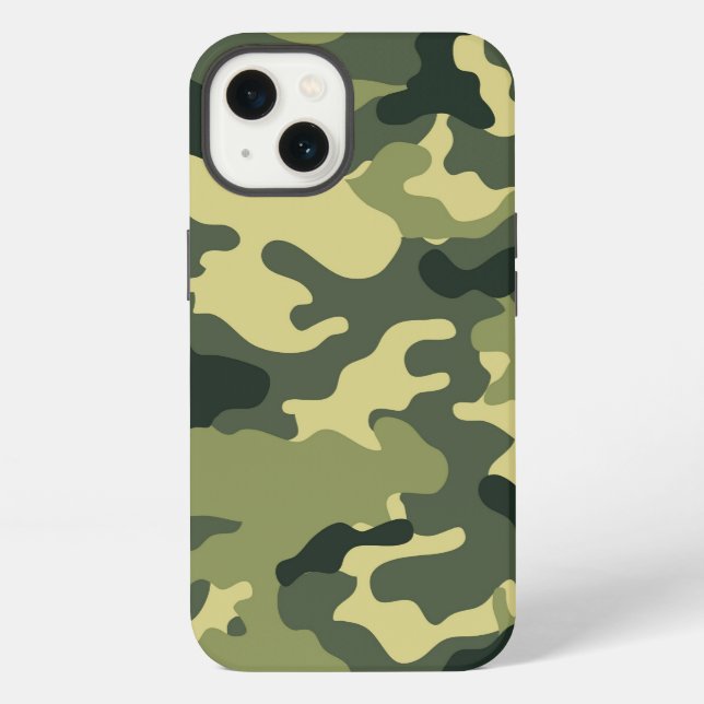 Army Green Camouflage Pattern iPhone Hülle (Rückseite)