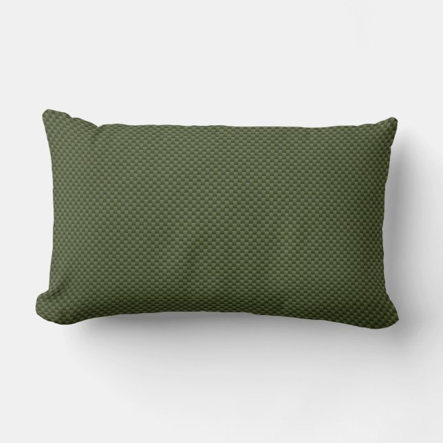 Army Green Carbon Fibre Print Lendenkissen (Vorderseite)