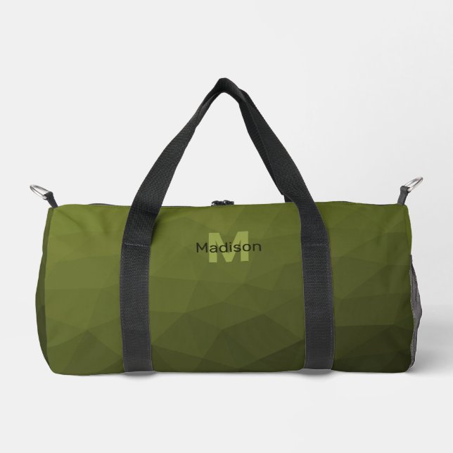 Army Green geometric mesh muster Monogram Duffle Bag (Vorderseite)
