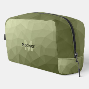 Army Green geometric mesh muster Monogram Waschbeutel