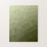 Army green gradient geometric mesh pattern<br><div class="desc">Army green gradient geometric mesh pattern Triangle Jigsaw Puzzle. 
Triangle geometric mesh with light dark modern ombre gradient.</div>